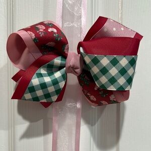 Matilda Jane Floral and Checkered Kids Hair Bow